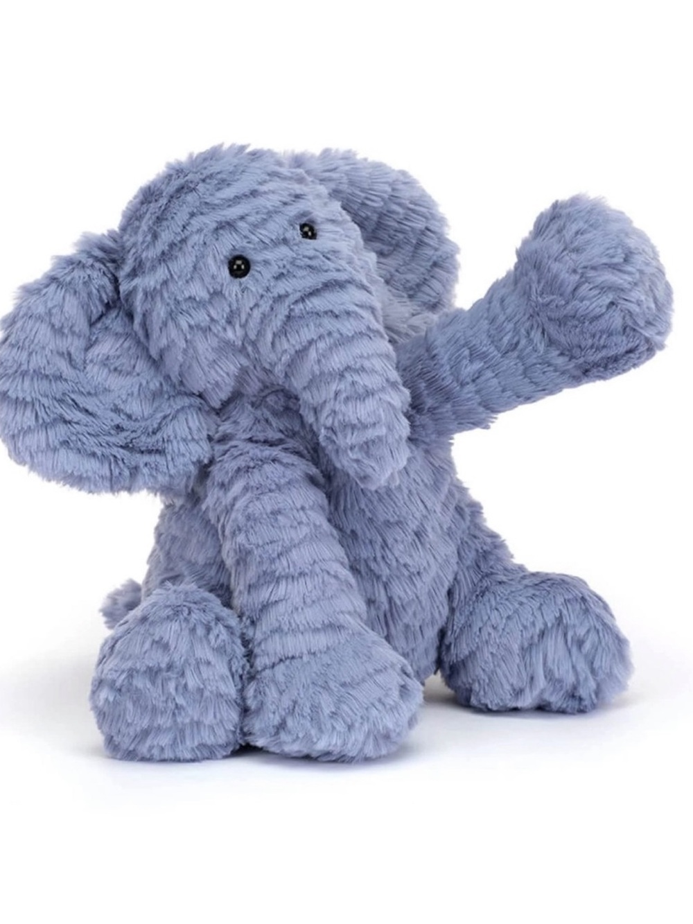 Jellycat Fuddlewuddle Elephant Stuffed Animal Medium Periwinkle Blue Retired
